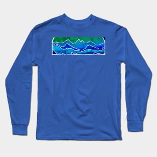 Blue Mountain Batik Hippie Style Long Sleeve T-Shirt